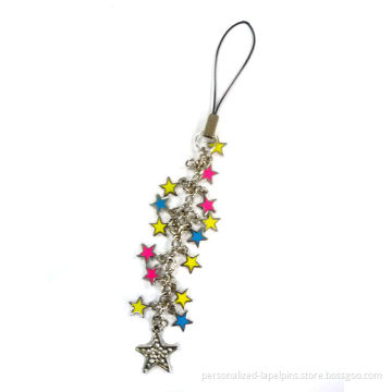 Colorful Small Stars Enamel, Nickel Plated Mobile Phone Novelties / Charms Th-155